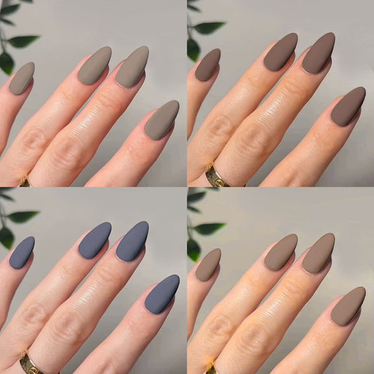 Factory direct sales solid color feel matte nail art wholesale nail art piece finished product press-on nails short nail piece nails£ü365nails